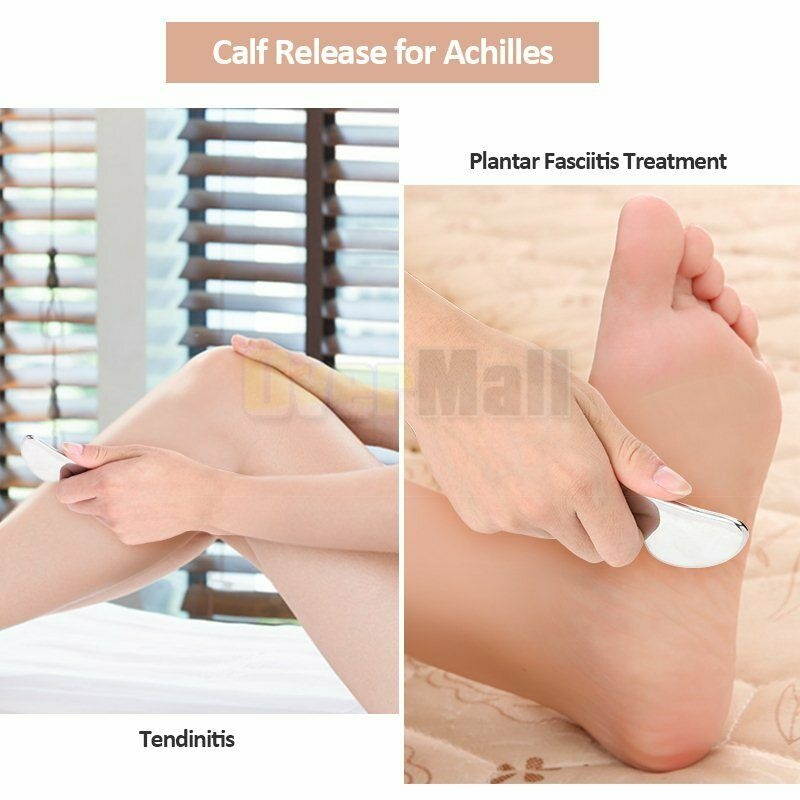Gua Sha Stainless Steel  Stone Muscle Scraping Tool Massage Therapy Tissue USA