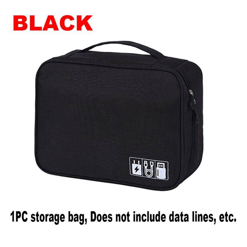 Portable Digital Storage Bags Organizer USB Gadgets Cables Wires Charger Powe Battery Zipper Cosmetic Bag Case Accessories Item