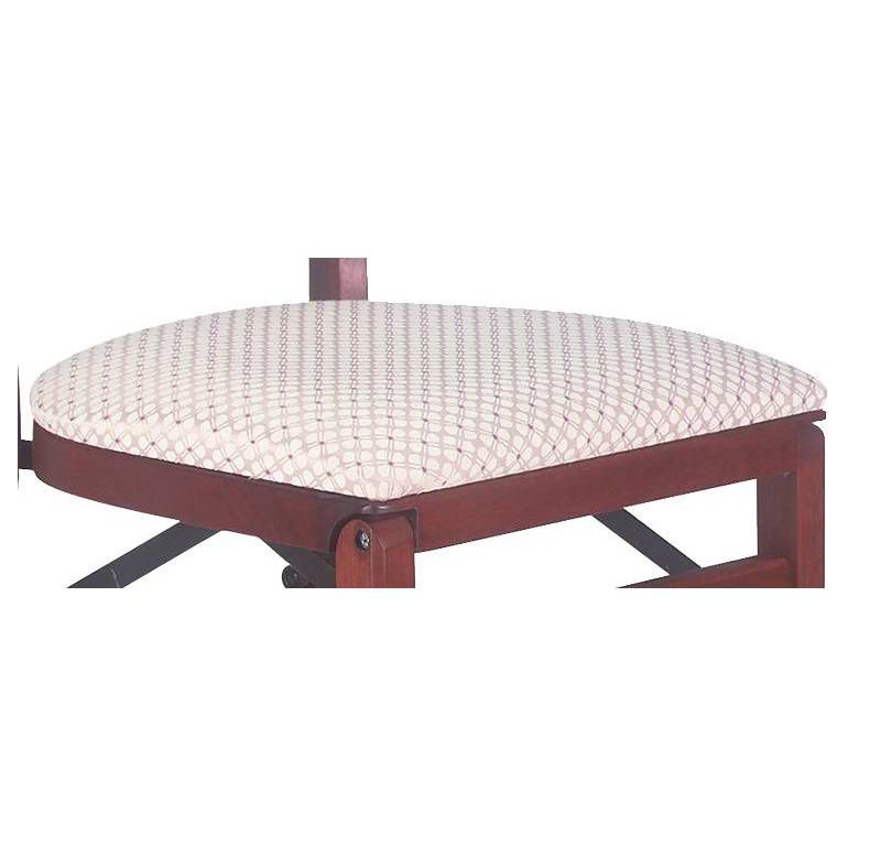 Set of 2 French Upholstered Back Folding Chair Cherry - Stakmore