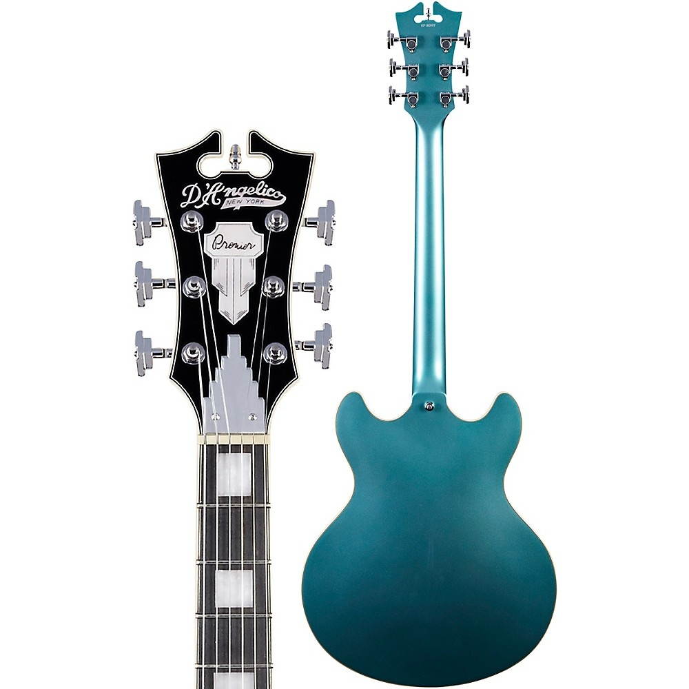 D'Angelico Premier DC Semi-Hollow Electric Guitar with Stopbar Tailpiece Ocean Turquoise