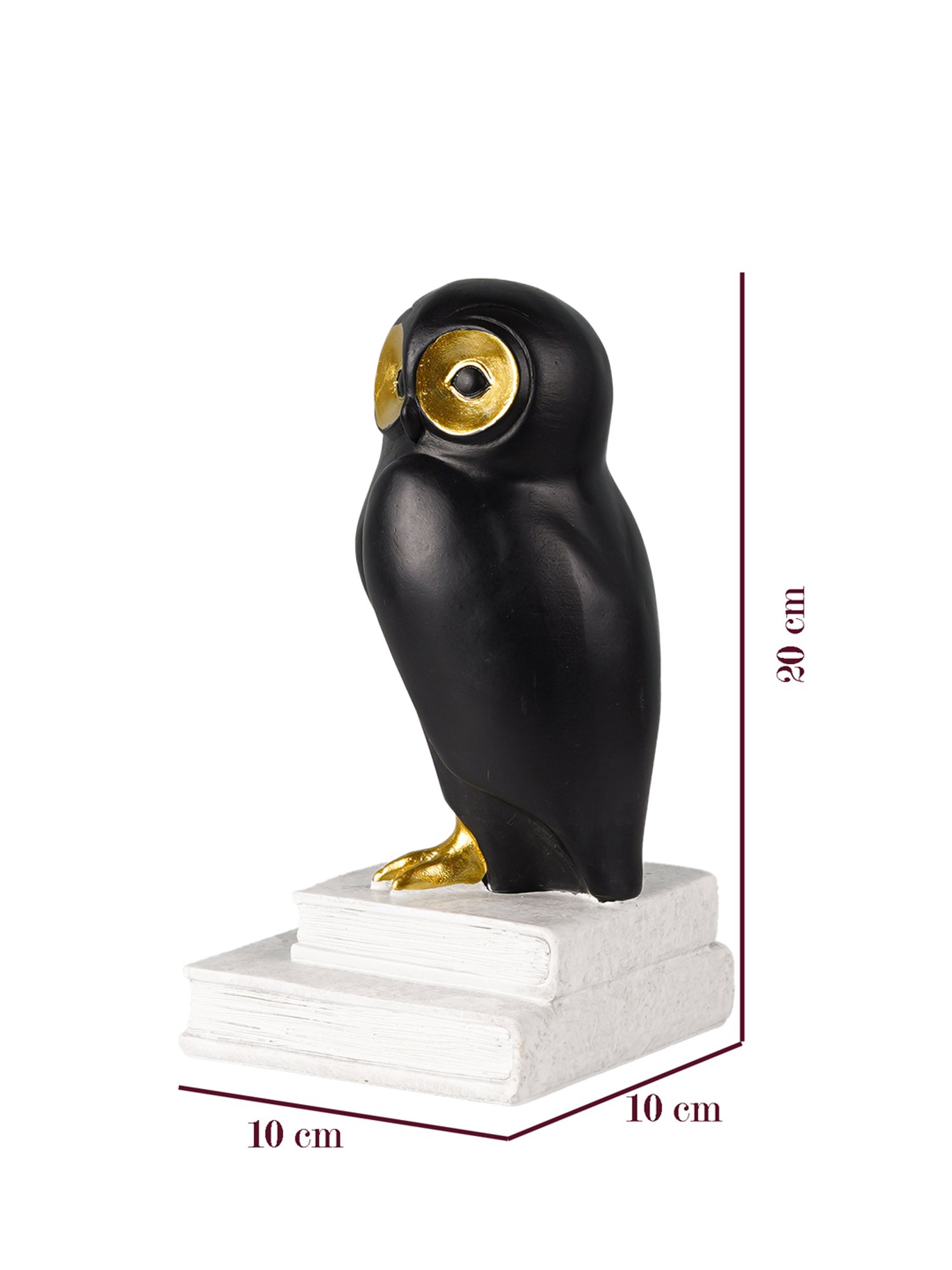 The Artment Decorative Set of 2 Black Owl Polyresin Bookend - Book Organizer