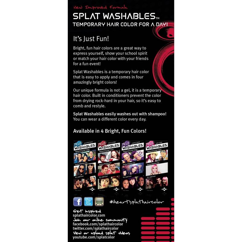 Splat Washable Hair Color - Totally Red - 1.5 fl oz