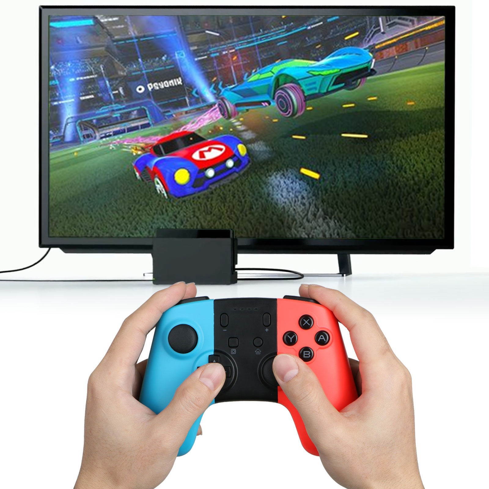 2/1Pack Wireless Controller for Nintendo Switch/Switch Lite, Wireless Remote Pro Controller Joypad Gamepad for Nintendo Switch Console Red & Blue