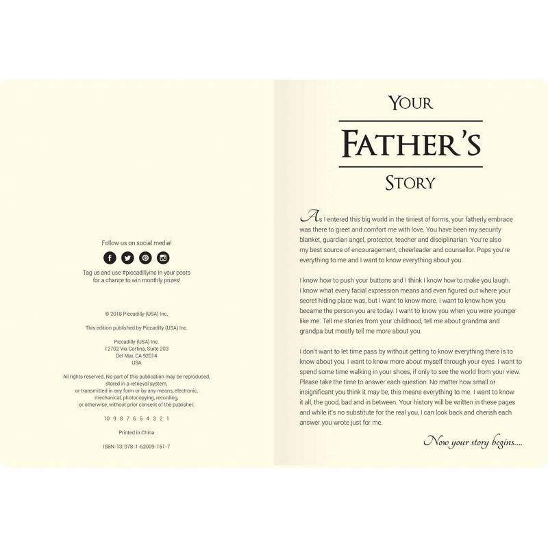 Your Father's Story Lined Journal Black - Piccadilly