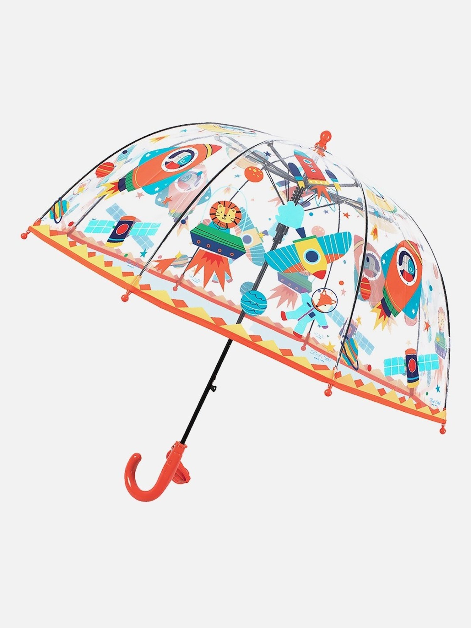 Little Surprise Box Orange Polyester Printed 2 Fold Umbrella