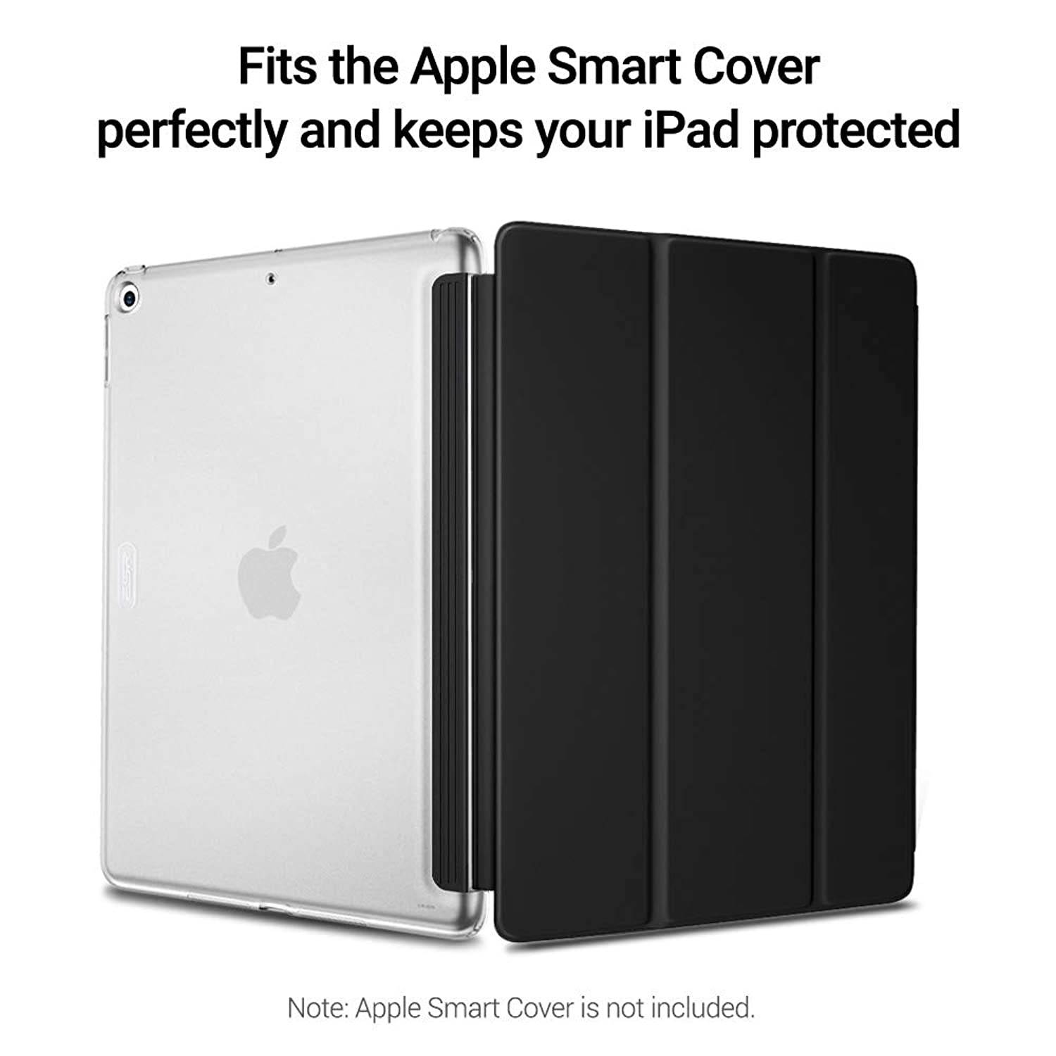 ESR for iPad 7th Generation Case,Rebound Soft Shell Translucent TPU Back-Cover Case [Fits with Smart Keyboard & Smart Cover] Slim-Fit Rear Case for iPad 10.2" 2019