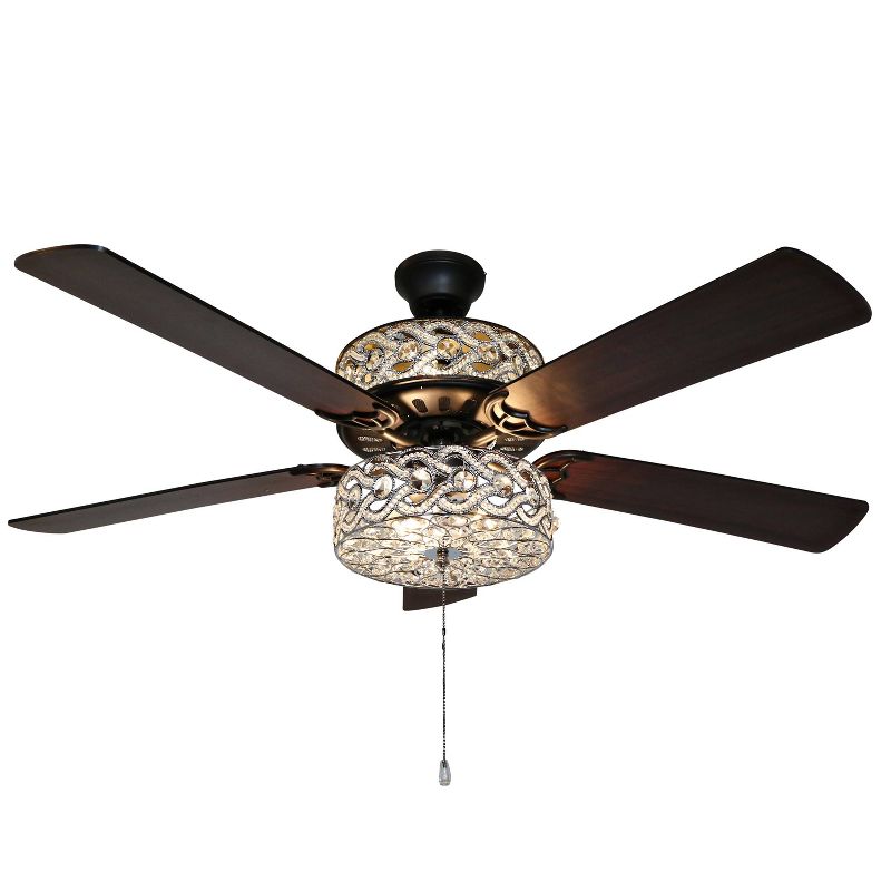 52" Casa Vieja Modern Rustic 3 Blade Ceiling Fan with Remote Brushed Nickel Natural Wood House Bedroom Living Room Home Kitchen
