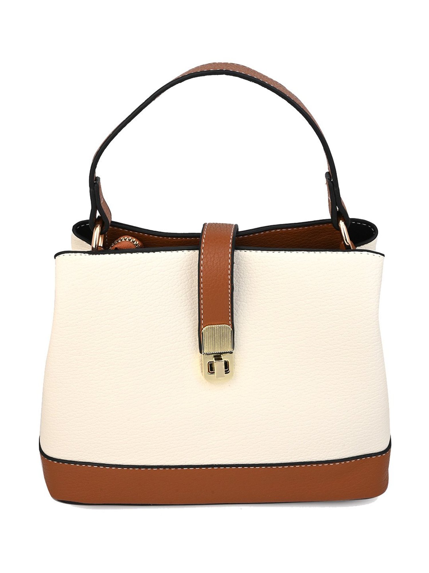 Favore Tan Solid Medium Satchels
