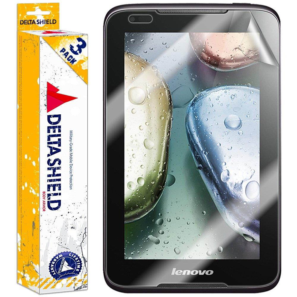 DeltaShield Screen Protector for Lenovo IdeaTab A1000 (7 inch)(3-Pack) BodyArmor Anti-Bubble Military-Grade Clear TPU Film