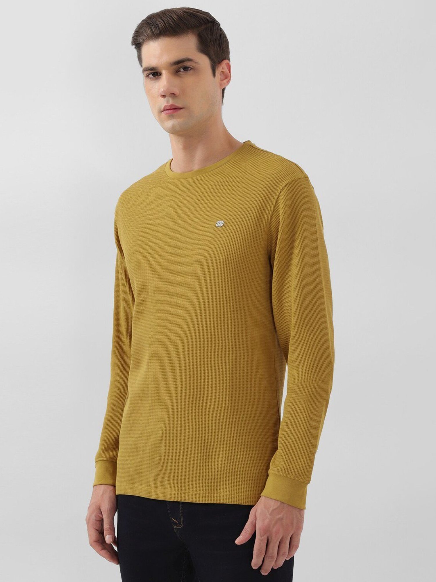 Peter England Yellow Regular Fit T-Shirt