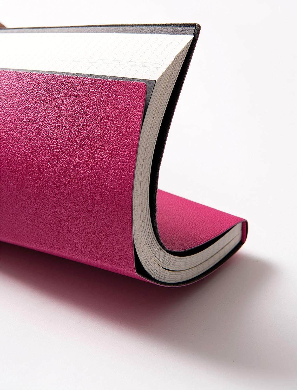 Minimalism Art | Soft Cover Notebook Journal, Size: 7.6" X 10"; B5+, Berry, Dotted Grid Page, 192 Pages, Fine PU Leather, Premium Thick Paper - 100gsm | Designed in San Francisco