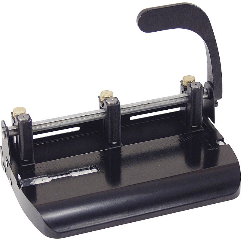 Officemate 2-3 Hole Punch Adjustable w/Lever Handle Punch 32 Sheets BK 90078