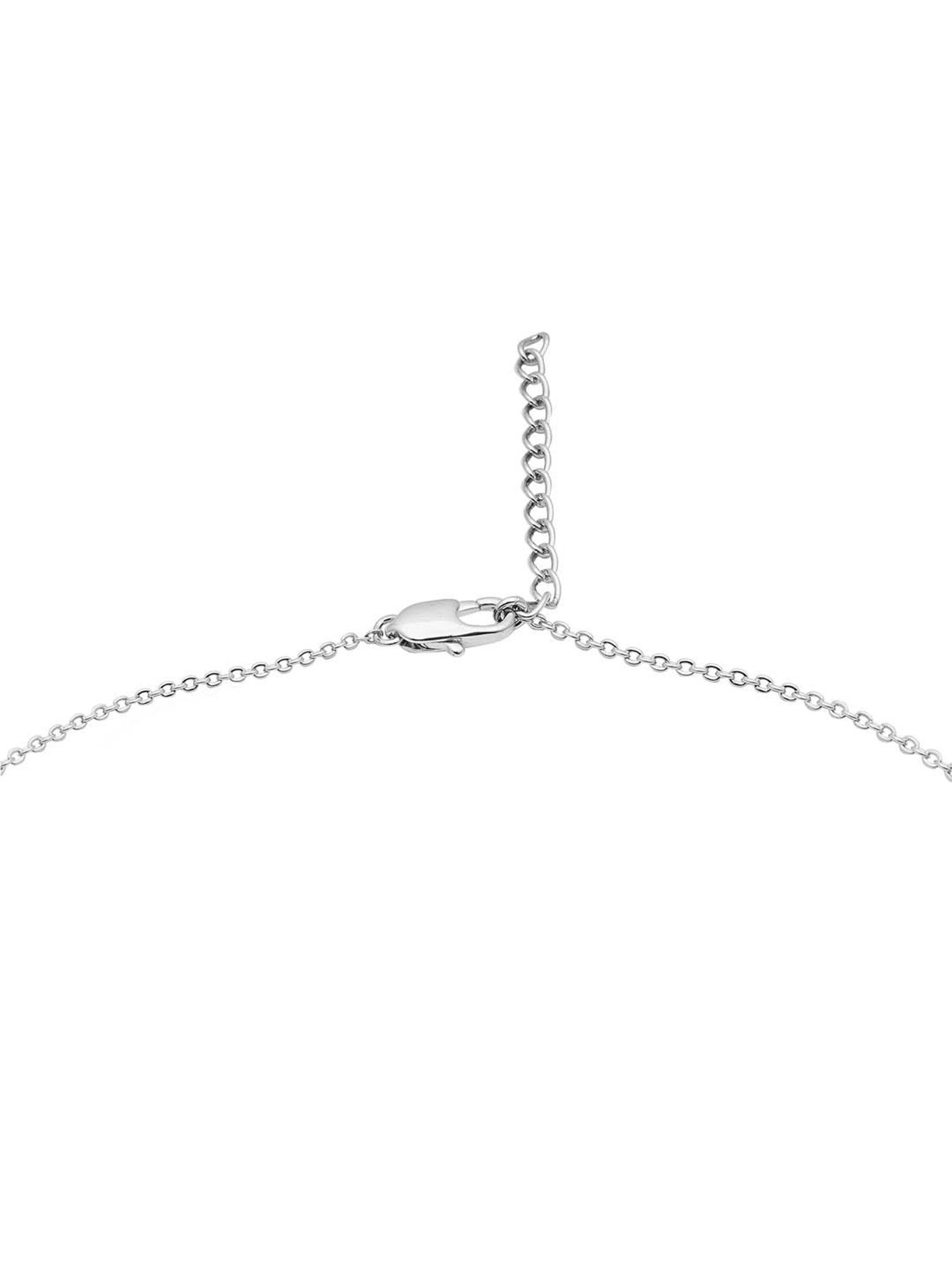 Juicy Couture Silver Athena Blue Stone Necklace