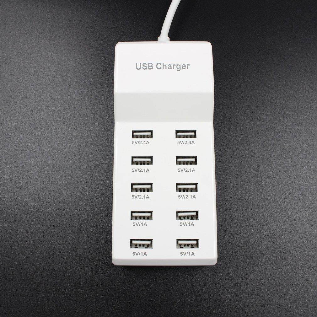 10 Ports USB Charger 5V 12A Fast Charger AC Power Adapter For Tablet Phone