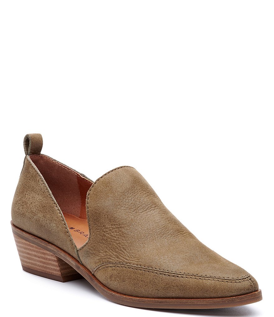 Lucky Brand Mahzan Leather Side Slit Pointed Toe Loafers