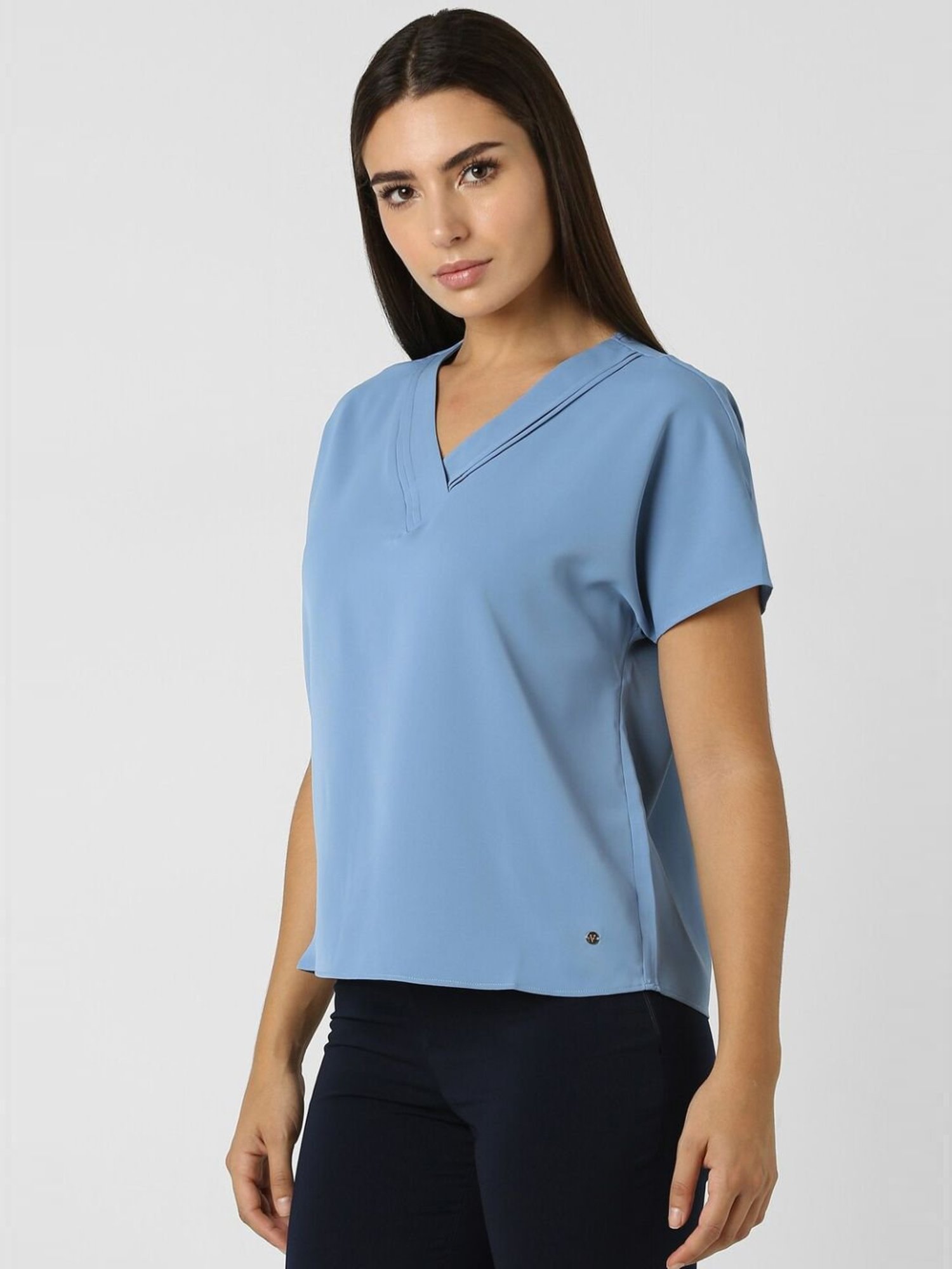 Van Heusen Blue Plain Top