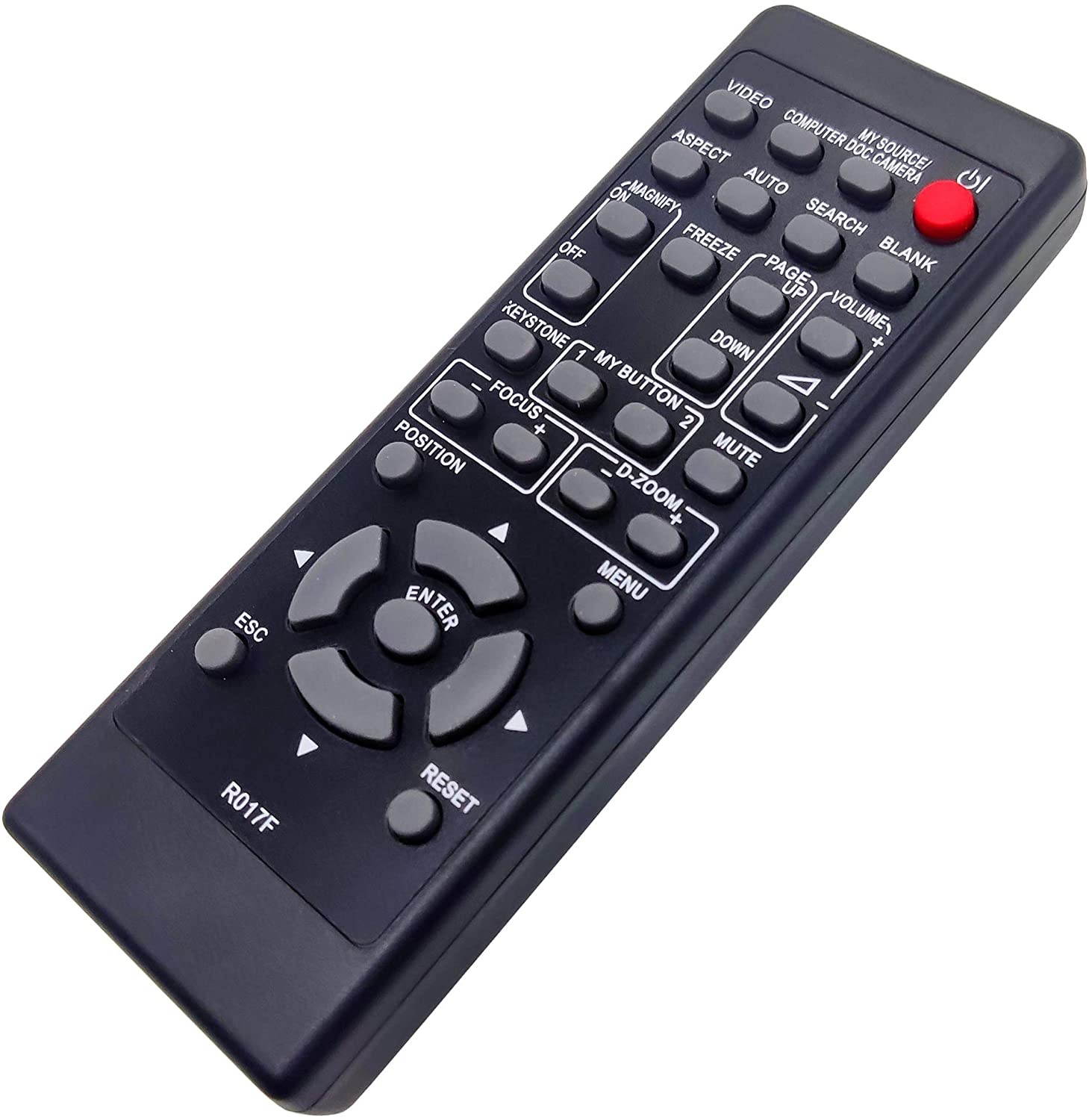 INTECHING R017F Projector Remote Control for Hitachi BZ-1, CP-A221N, CP-A222WN, CP-A301N, CP-A302WN, CP-A352WN, CP-AW2519N, CP-AW251N, CP-AW252WN, CP-AW312WN, CP-D27WN, CP-D32WN, CP-DW25WN