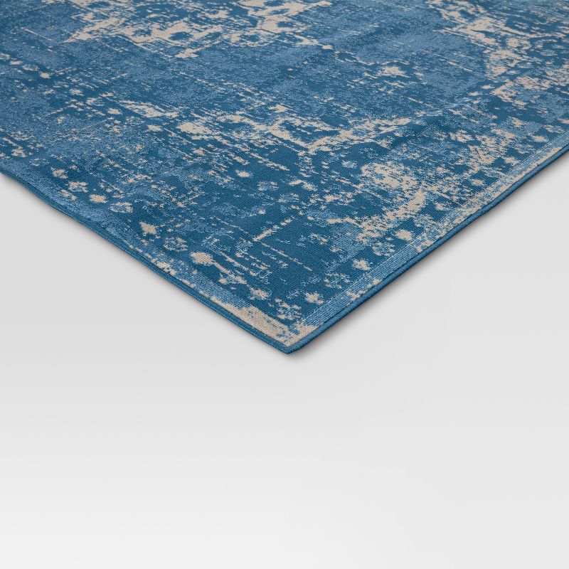 4'X6' Medallion Roma Overdyed Woven Area Rug Blue - Threshold™