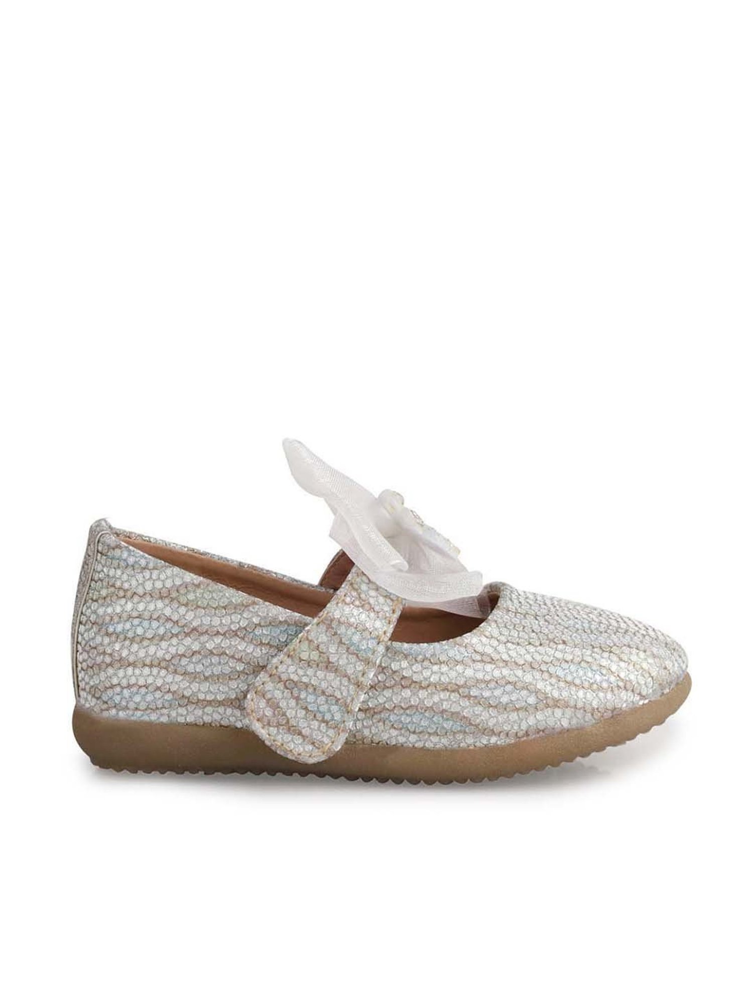 Minesole Kids Silver Mary Jane Shoes