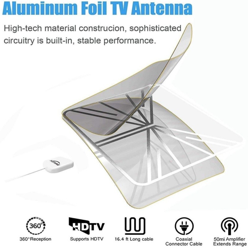 Digital TV Antenna 980 Miles Signal Booster Amplifier HDTV Indoor