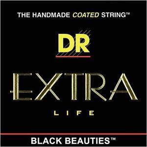 DR Black Beauties Extra-Life Coated - Heavy - Guitar Strings