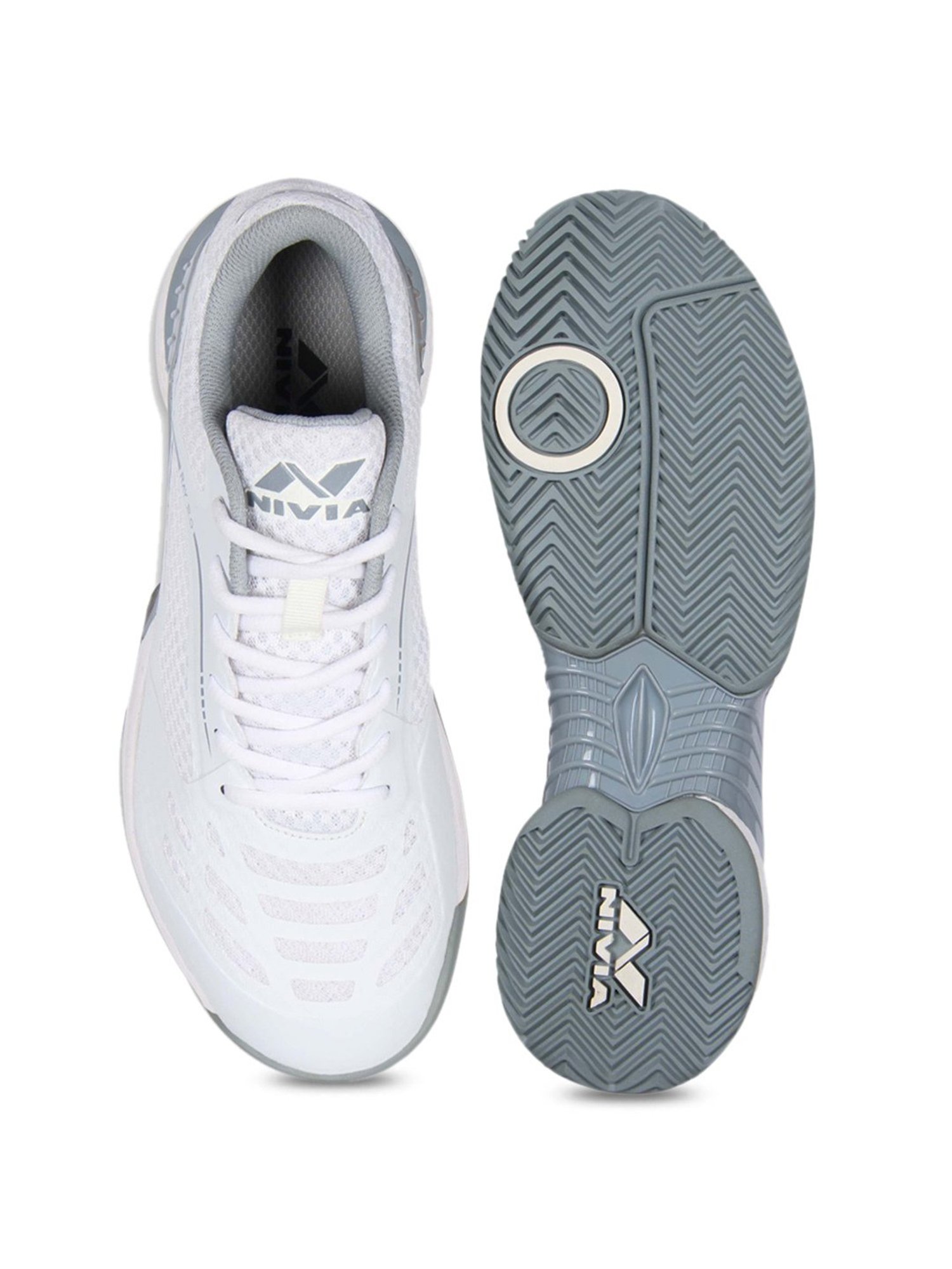Nivia Men's Ray2.0 White Tennis Shoes