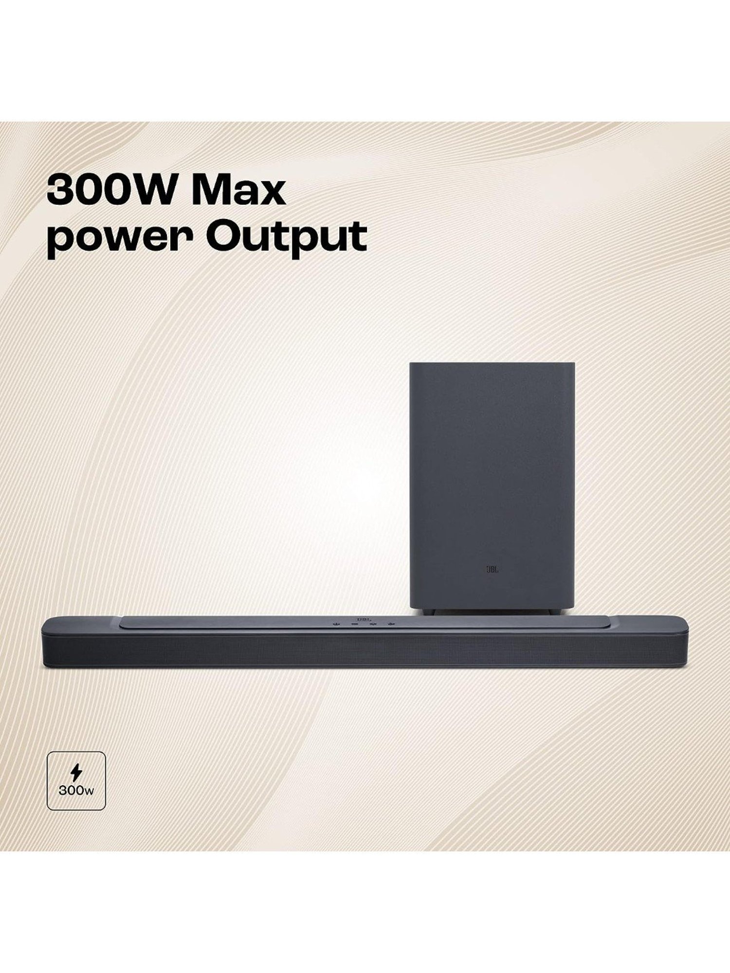 JBL Bar 2.1 Deep Bass Soundbar with Wireless Subwoofer (Black)