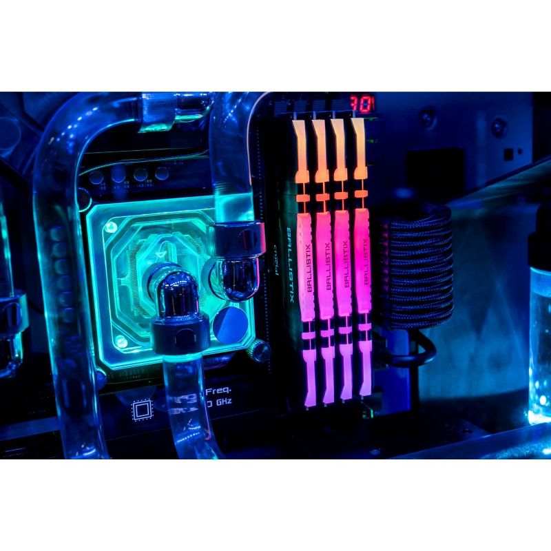 Crucial Ballistix Gaming Memory - For Computer - 32 GB (2 x 16 GB) - DDR4-3200/PC4-25600 DDR4 SDRAM - CL16 - 1.35 V - Non-ECC - Unbuffered - 288-pin