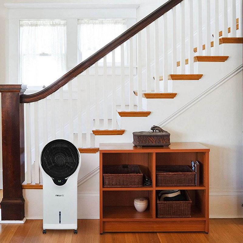 NewAir Portable Air Conditioner Evaporative Cooler Tower Fan with Remote, White