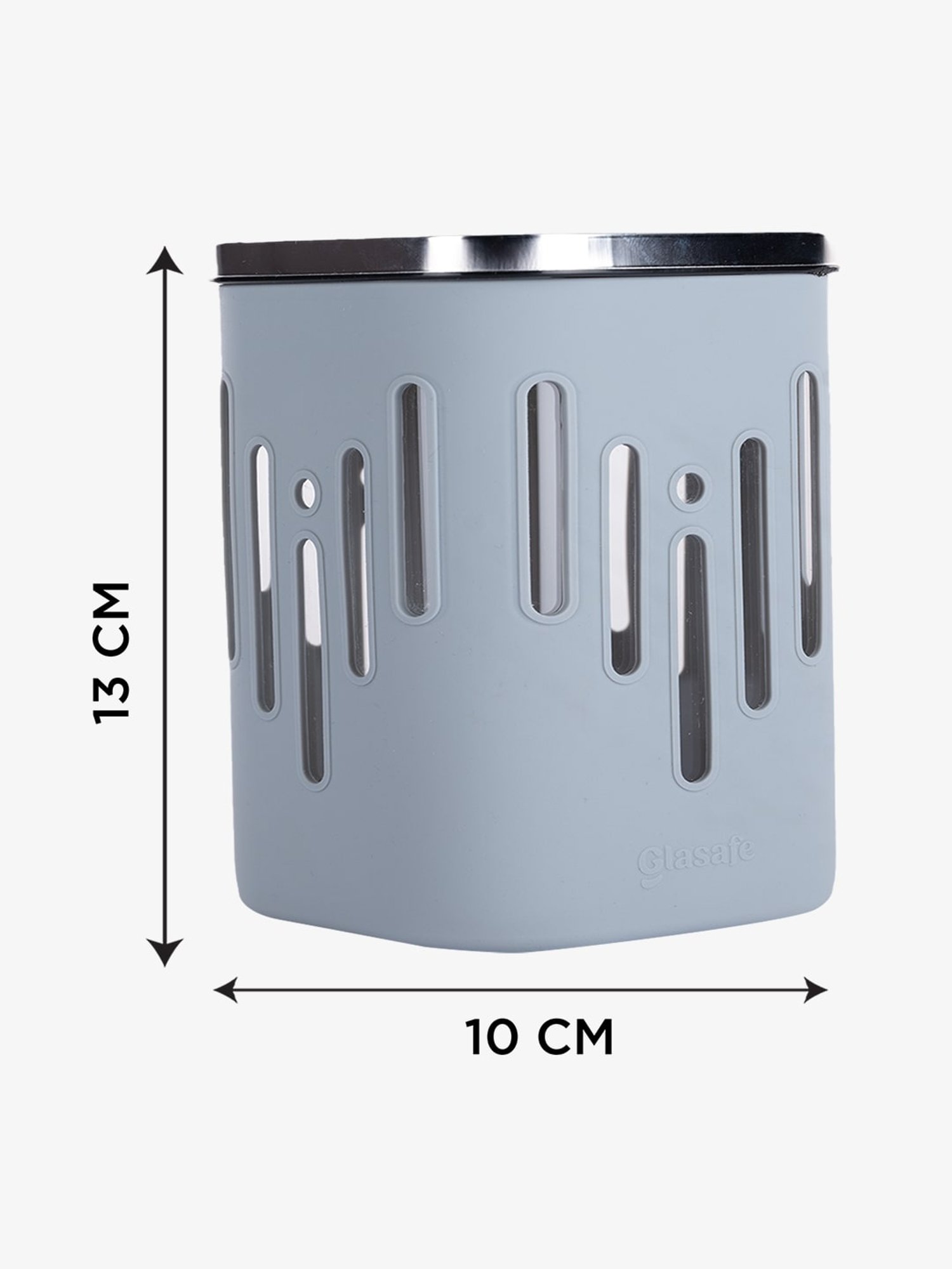 Glasafe 'O' Grip Slate Grey Borosilicate Containers - Set of 4 (900ml)