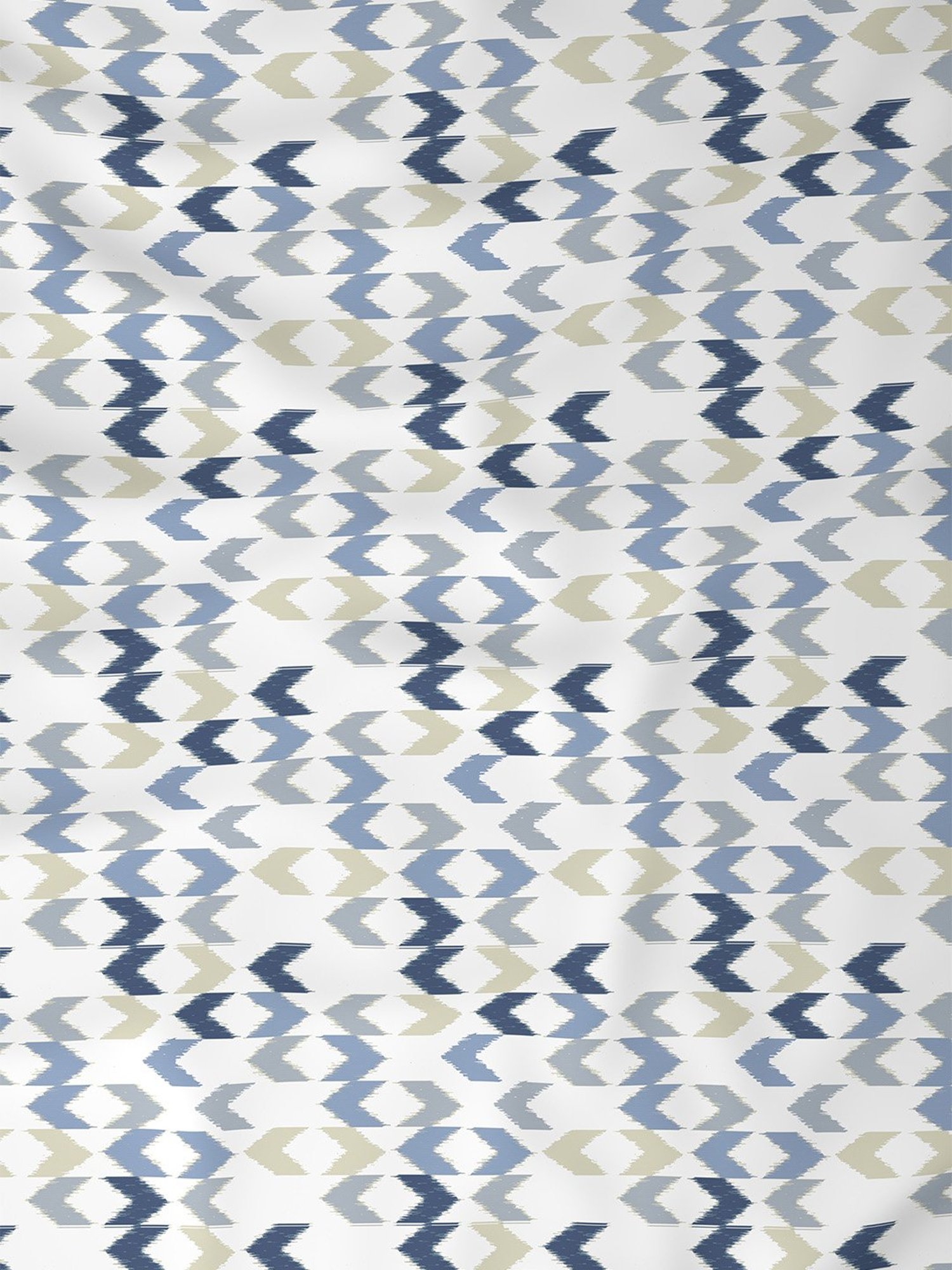 In-House by Maspar Blue 200 TC Cotton Printed Bed Sheet with 2 Pillow Cover