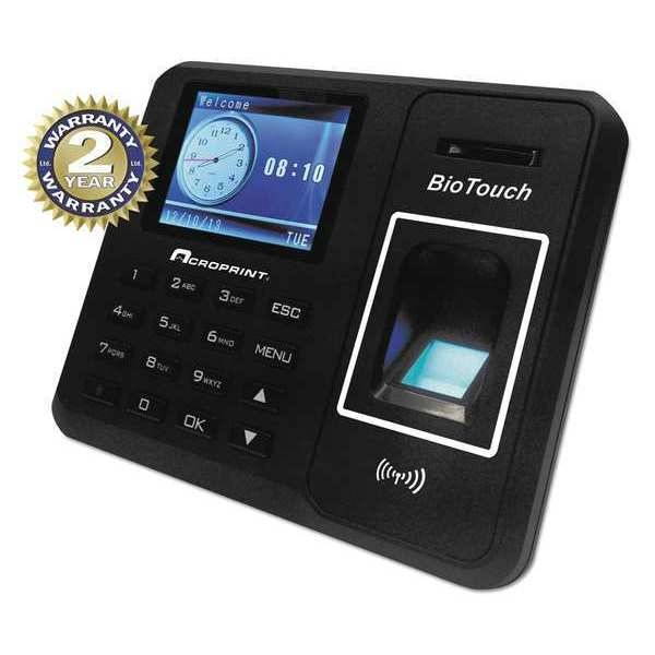Acroprint ACP010276000 BioTouch Time Clock, Hours/Minutes/Seconds, 6 x 1 1/2 x 5