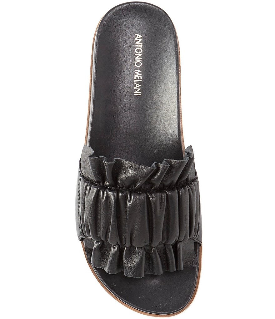 Antonio Melani Perinna Ruffled Leather Sandals