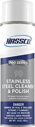 Nassco Pro Series 90 Stainless Steel Cleaner & Polish, 15 Ounces, Case of 12