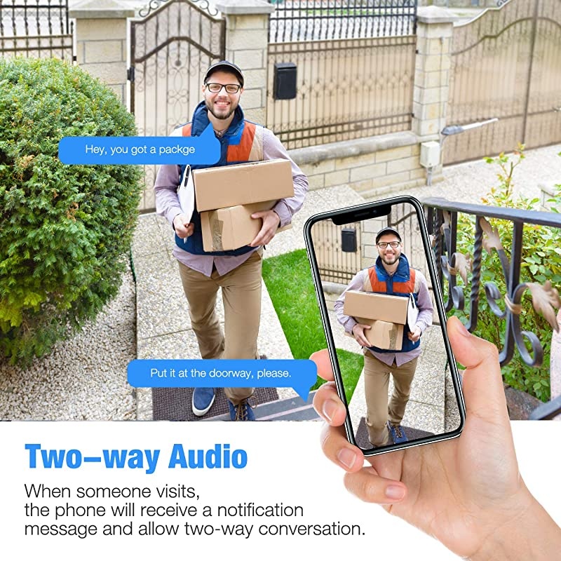 Outdoor Security Camera,  Wireless Solar Powered Home IP Camera,Surveillance WiFi Cam with Solar Panel,Night Vision, Two Way Audio, PIR Motion Detection and IP65 Waterproof