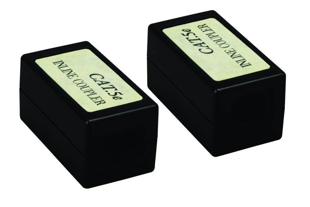 Cablelera Inline Coupler Cat5E, RJ45 Female to RJ45 Female, Black Color (ZNWN2466-BK)