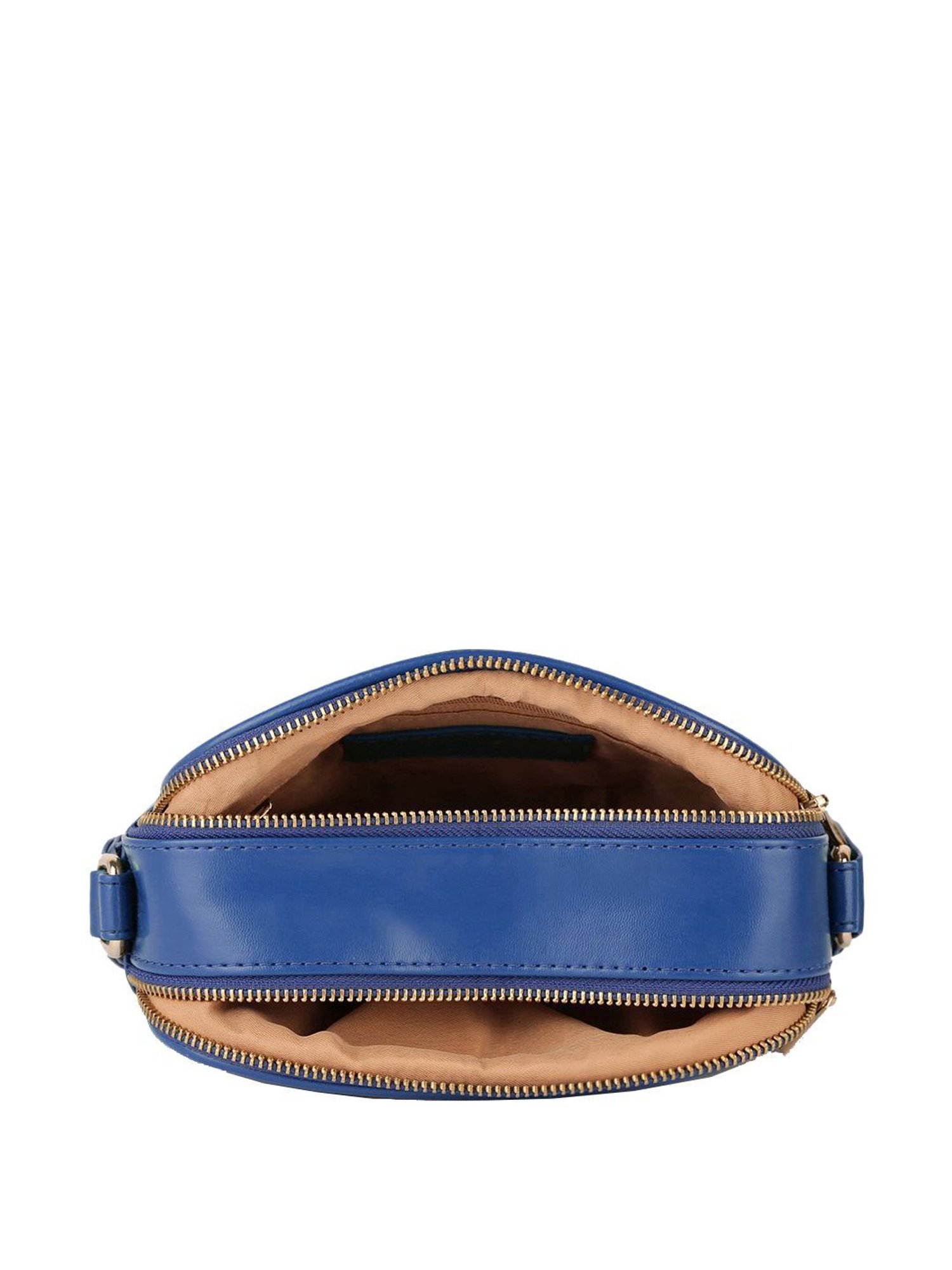 KLEIO Blue Textured Medium Sling Handbag