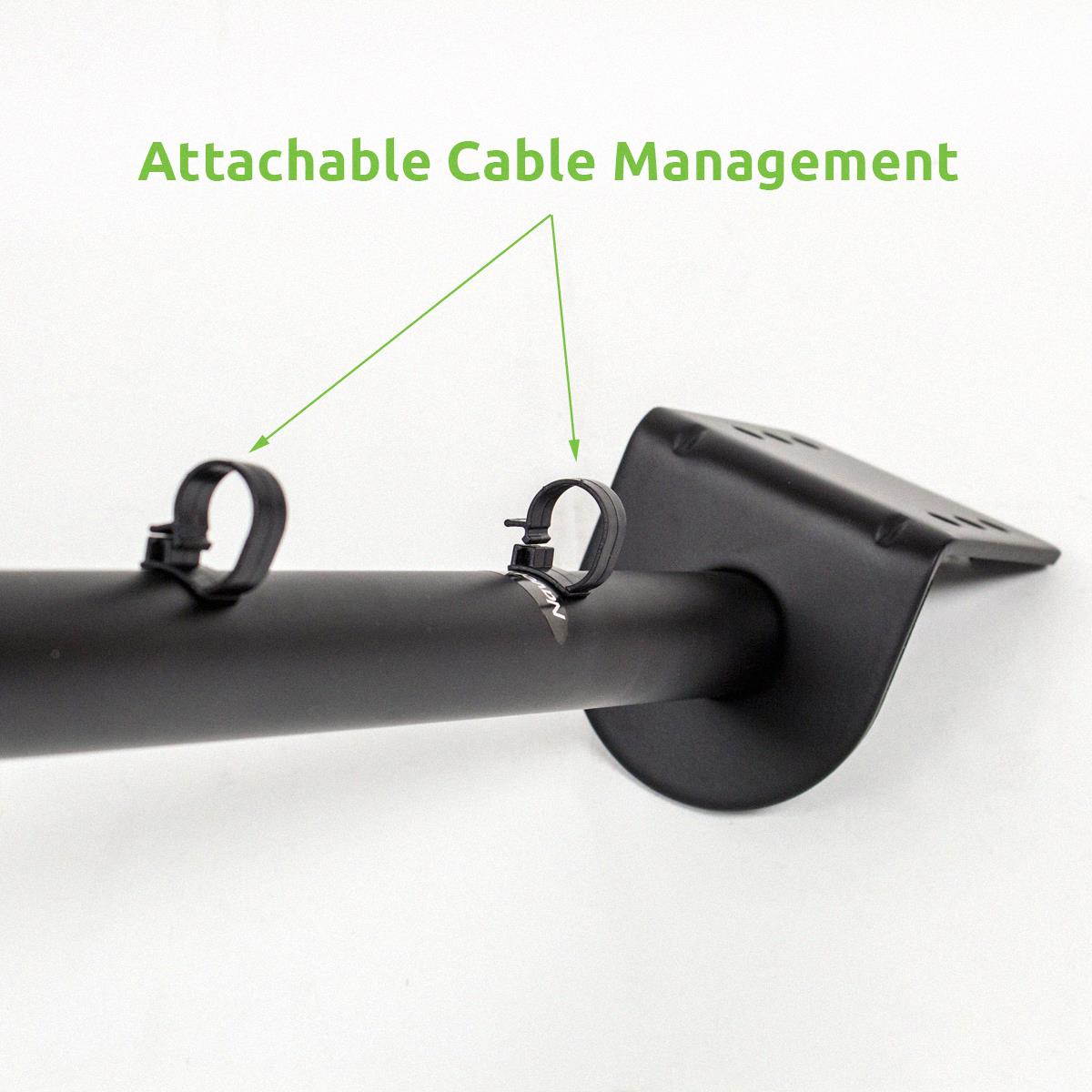 NavePoint Triple LCD Curved Monitor Mount Stand Free Standing With Adjustable Tilt Holds 3 Monitors Up To 24-Inches Black