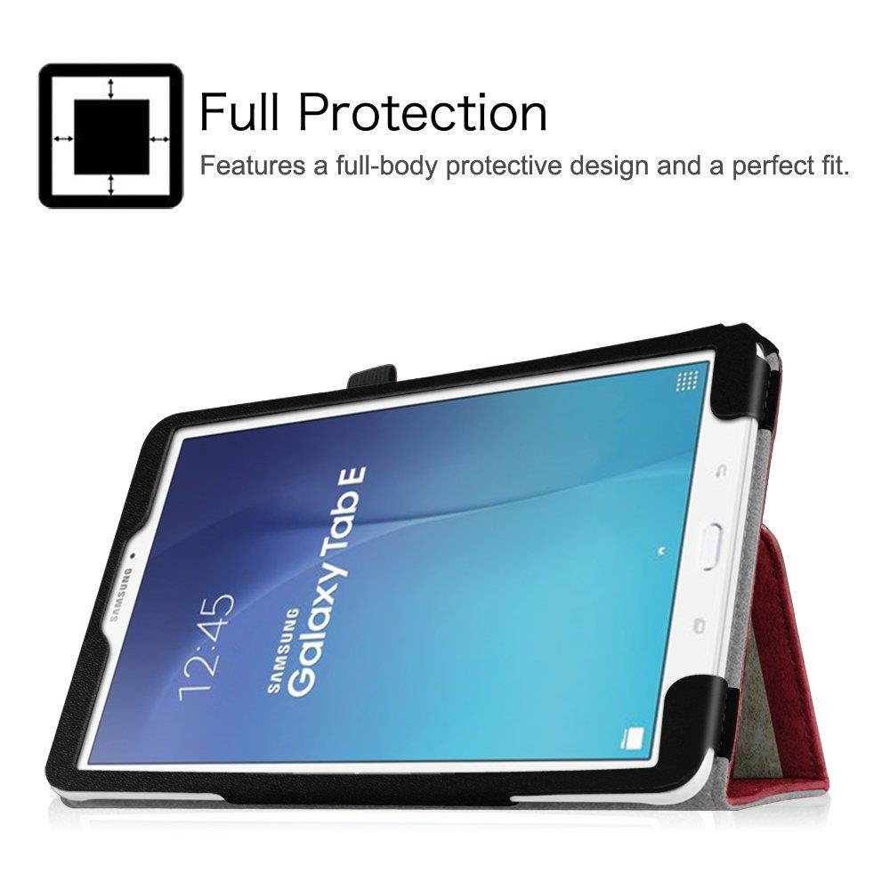 Fintie Folio Case for Samsung Galaxy Tab E 9.6 - Slim Fit Premium Vegan Leather Cover for Tab E/Tab E Nook 9.6-Inch Tablet (SM-T560/T561/T565 & SM-T567V Verizon 4G LTE Version), US Flag