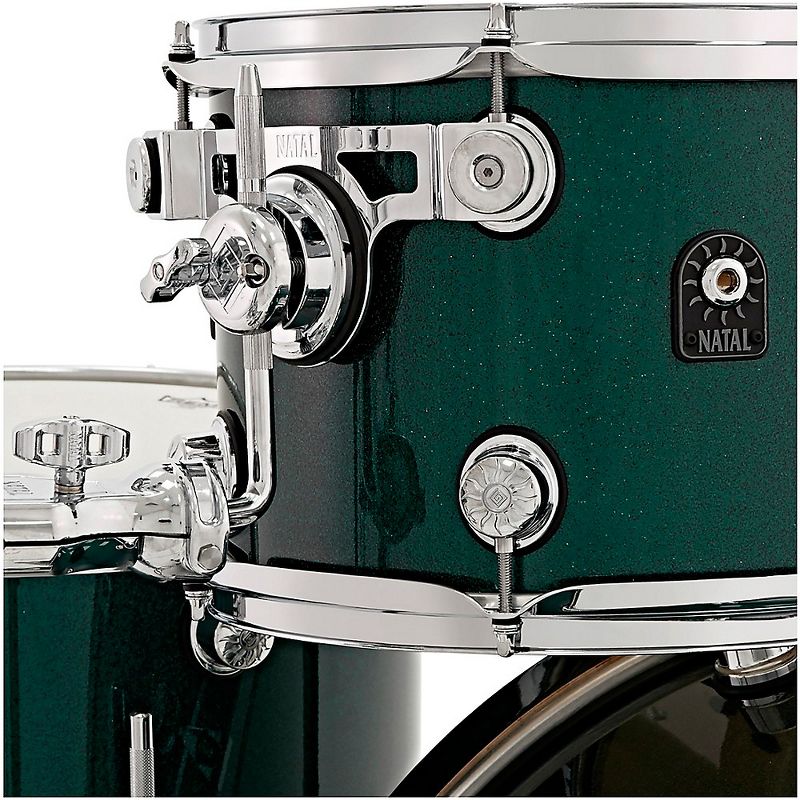 Natal Drums Cafe Racer Traditional Jazz 3-Piece Shell Pack with 18 in. Bass Drum British Racing Green Sparkle