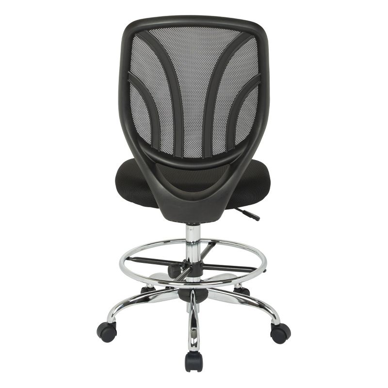 Screen Back Armless Drafting Chair Black - OSP Home Furnishings