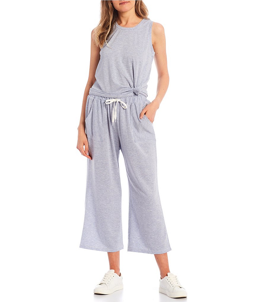 Honey & Sparkle Stripe Pocket Gaucho Pants