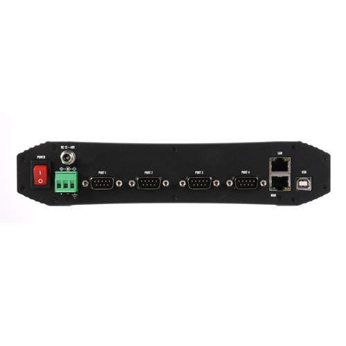 SystemBase - Serial(RS232/422/485) to Ethernet 4Ports Industrial Grade Device Server, DB9 Male Connector, Supports Modbus RTU/ASCII (SG-2041DIL/ALL)