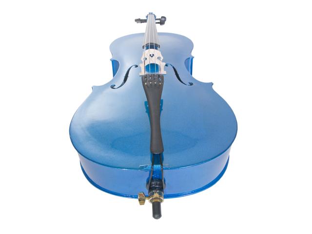 Cecilio 4/4 CCO-Blue Student Cello in Blue Metallic with Soft Case, Bow, Rosin, Bridge, Strings & Cello Stand (Full Size)