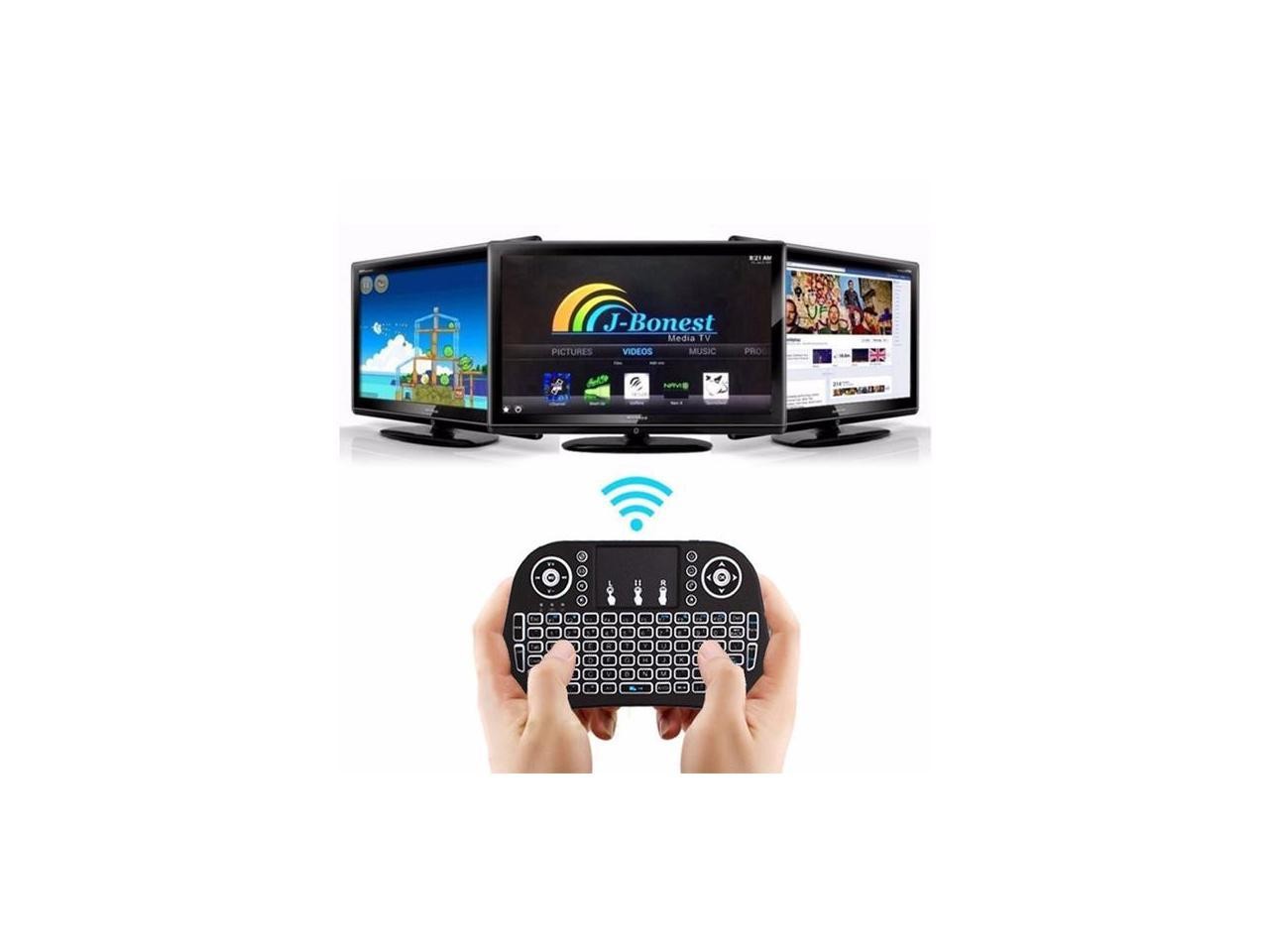 Mini i10 2.4G Air Mouse Wireless Keyboard with Touchpad Black