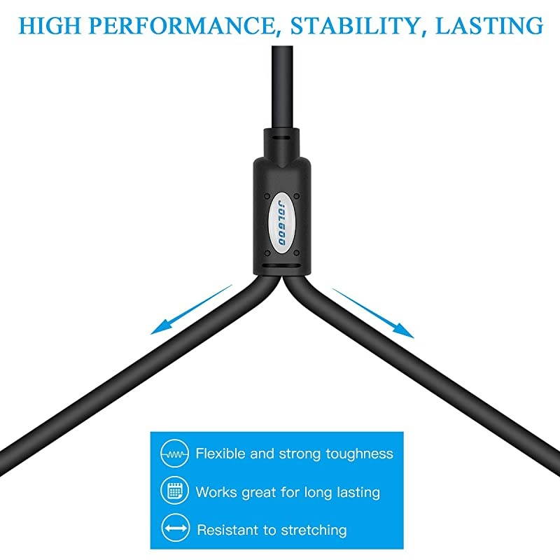 XLR Splitter Cable, XLR Female to Dual XLR Male Y Splitter Microphone Cable, Female to 2 Male XLR Y Cable, 1.6 Feet -