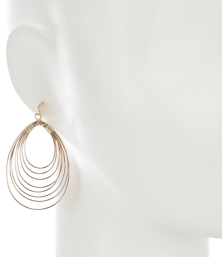 Natasha Accessories Multirow Teardrop Earrings