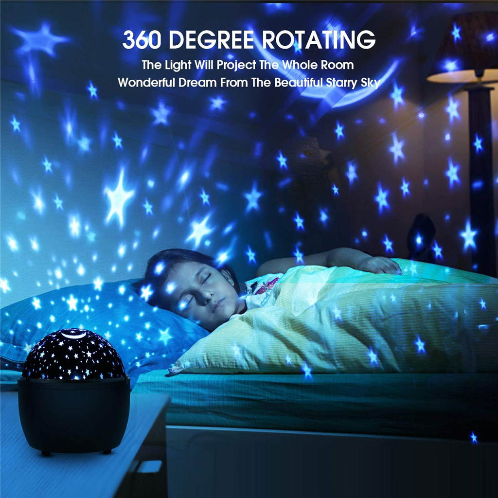 Star Night Light Projector For Kids Starry Sky Projector Light With 360 Degree Rotating Color Changing Nursery Lamp