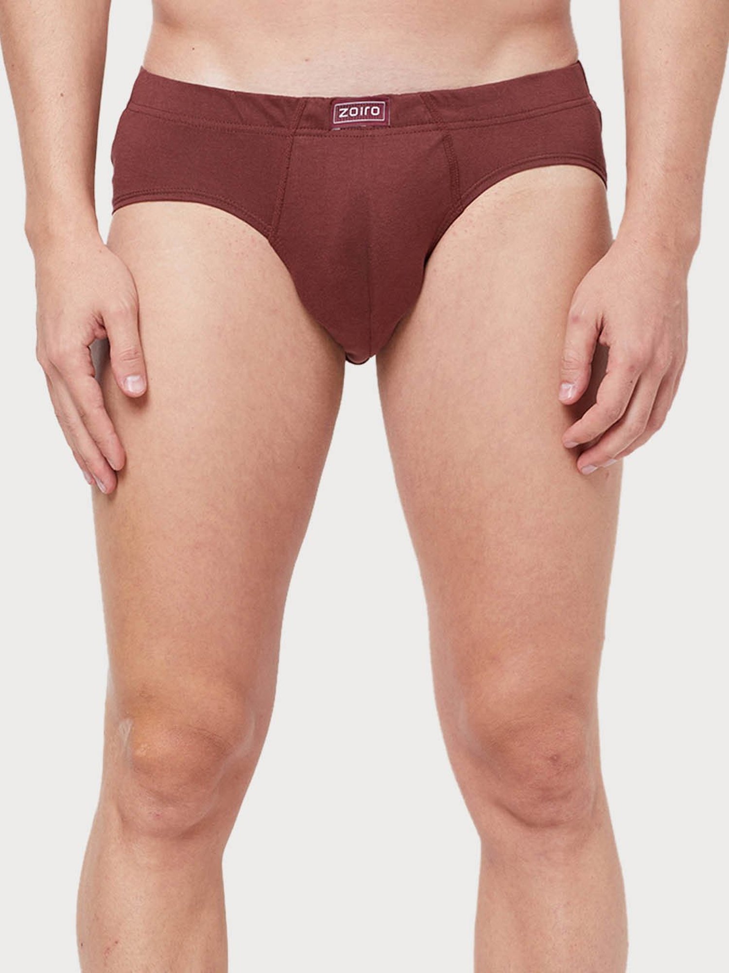 Zoiro Bitter Chocolate & Dark Denim Cotton Regular Fit Briefs - Pack Of 2