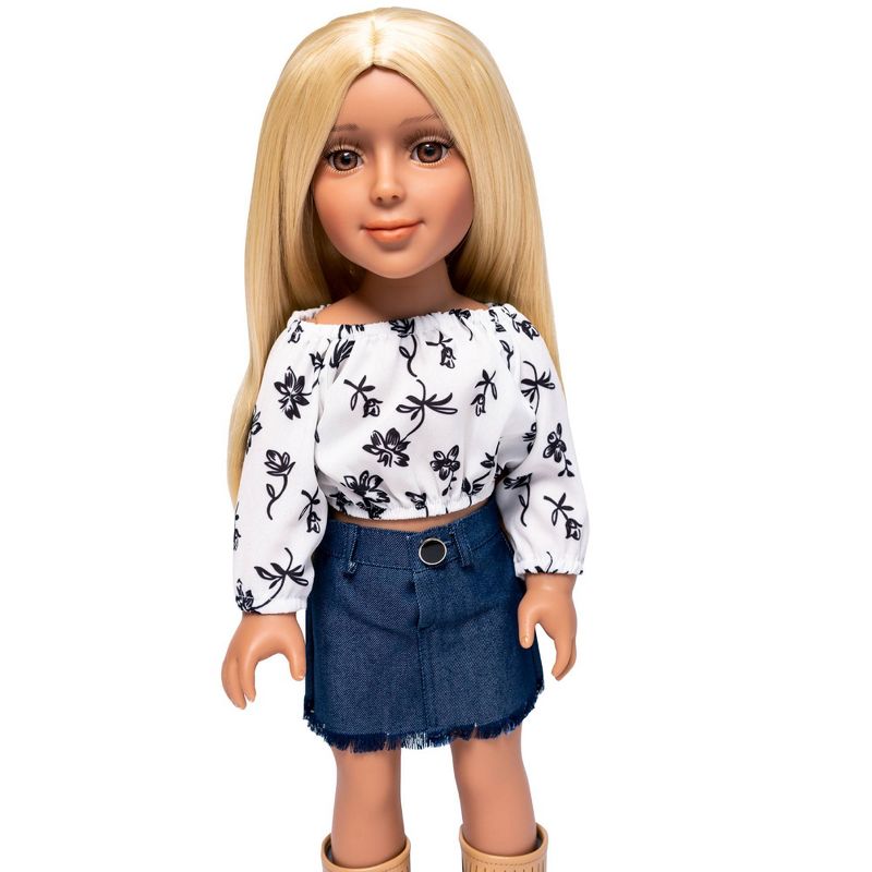 I'M A GIRLY Zoe 18" Fashion Doll with Golden Blonde Interchangeable Wig to Style
